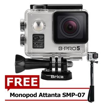 Brica B-PRO5 Alpha Edition - Action Camera WiFi - 12 MP - Silver + Gratis Attanta SMP07  