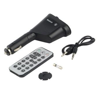 CHEER LCD Car Kit Bluetooth MP3 Player FM Transmitter Modulator SD MMC USB Remote Blue (Intl)  
