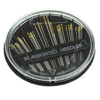 CTO Set of 30 Assorted Hand Sewing Needles Quilt Mending Sew Case  