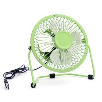 CTO USB Reinforced With Aluminum Leaf Ottomans Fan 4inch Green  