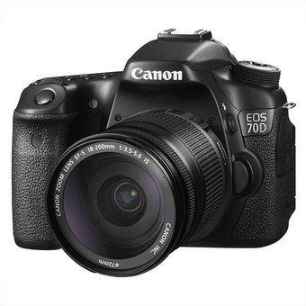 Canon EOS 70D Wifi Digital Camera Kit 18-200mm - Hitam  