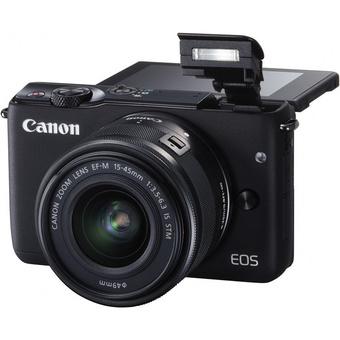 Canon EOS M10 Kit 1 15-45mm f/3.5-6.3 IS STM - 18MP - Hitam  