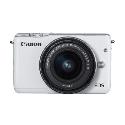 Canon EOS M10 Kit 1 15-45mm f/3.5-6.3 IS STM Putih Kamera Mirrorless