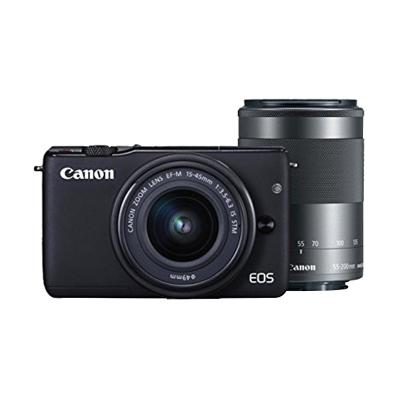 Canon EOS M10 Kit EF-M 15-45mm Black Kamera Mirrorless + Canon 55-200mm