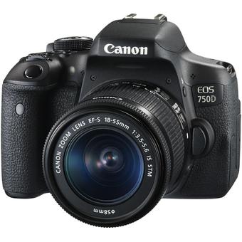 Canon Eos 750D WIFI 18-55 IS STM - 24.2 MP - Hitam  
