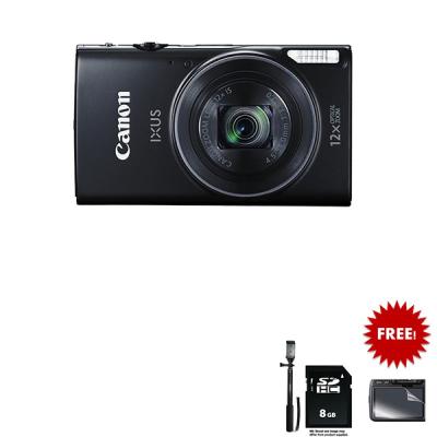Canon Ixus 275 HS Black Kamera pocket + NSDHC 8GB + TOngsis + Anti Gores
