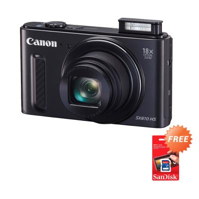 Canon PowerShot SX610 HS Hitam Kamera Pocket + Sandisk SDHC 8 gb