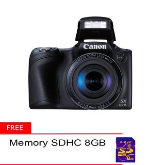 Canon Powershot sx410 - Hitam + Free Memory SD 8GB  