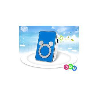 Cartoon Clip MP3 Player with TF Card Reader Blue  