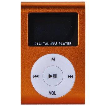 Clip Digital MP3 Music Player LCD Screen Support 8GB TF Card Slot Orange  