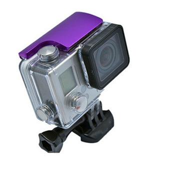 Colorful CNC Aluminum Lock Buckle for GoPro Hero 3+ Protective Case (Purple)  