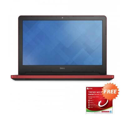 DELL Inspiron 5459 Merah Notebook [Ci5-6200U/4 GB/500 GB/AMD 2 GB/Windows 10] + TrendMicro Internet Security Software