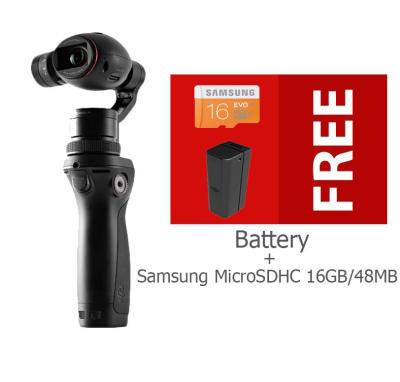 DJI Osmo Handheld 4K Camera and 3-Axis Gimbal + Battery + Samsung Micro SDHC 16GB 48MB/s