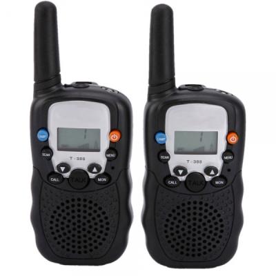 Delight Pick 2 PCS T-388 Handheld 409MHz-410MHz 22-CH Walkie Talkie Interphone Black
