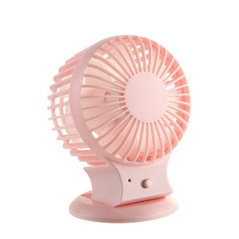 Desktop USB Rechargeable Mini Handheld Air-conditioning Fan (Pink) (Intl)  