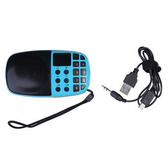 Digital speaker TF Card USB FM Radio MP3 Player for The Aged Elder (Blue) (Intl)  