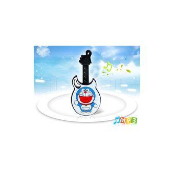 Doraemon Print Guitar Shaped USB2.0 MP3 Player with TF Card Reader Black  
