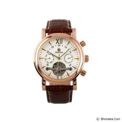 ESS Luxury Men Leather Strap Automatic Mechanical Watch [WM308] - Rose/Gold