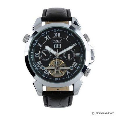 ESS Luxury Men Leather Strap Automatic Mechanical Watch [WM181] - Black/Silver