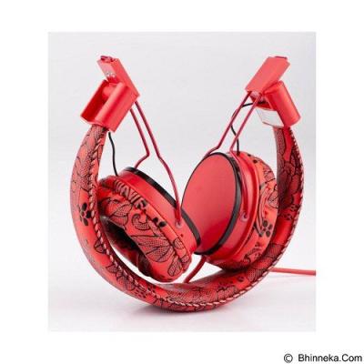 EXCLUSIVE IMPORTS Snug Fit Headphones Floral [EP05B B01050000207601] - Red