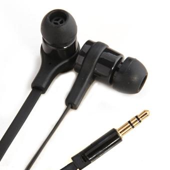 Elenxs Black 3.5mm Earphone Earbud Headset Headphone Flat Cable for iPhone MP3 MP4  
