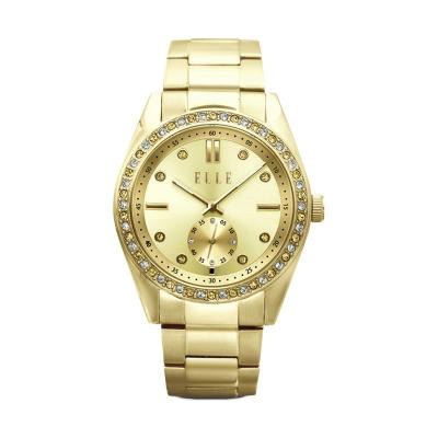 Elle Time EL20332B07C Gold Stainless Bracelet Jam Tangan Wanita