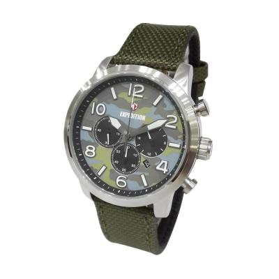 Expedition 6672MCNSSBA Silver Green Jam Tangan Pria
