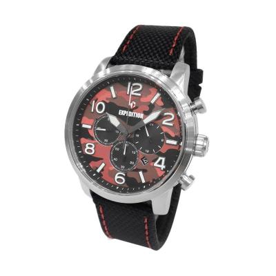 Expedition 6672MCNSSRE Silver Hitam Jam Tangan Pria