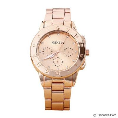 FASHION STREET Exclusive Imports Rhinestone Dial Alloy Analog Quartz Wrist Watch [642770] - Rose Golden