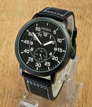 FOSSIL DATE CHRONO DETIK LEATHER KW SUPER
