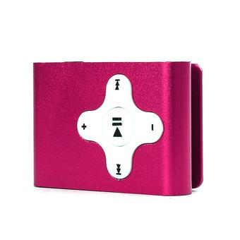 FSH 32GB Mini Clip Metal USB MP3 Player (Hot Pink) (Intl)  