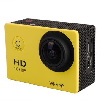 FSH SJ4000 W8 12MP HD 1080P WiFi Helmet Sport Mini DV Waterproof Camera with Battery (Yellow) (Intl)  