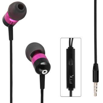 FTX F803 1.2M In Ear Headset with Mic Perfect Sound Earphone Good Sound Insulation (PINK)  