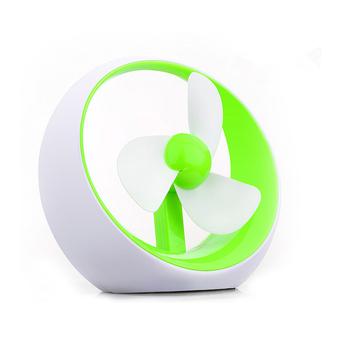Fashion 4 Inch USB Mini Portable Computer Desktop Creative Cartoon Dual-purpose Fan(Green) (Intl)  