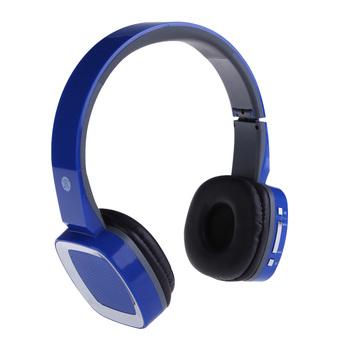 Foldable Wireless Stereo Headphone MP3 Player TF Card Reader Blue (Intl)  