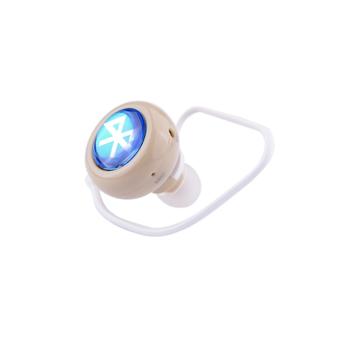 Freeker 02-A Mini Portable Bluetooth V3.0 Stereo Earphone w/Handsfree Call-Blue+Beige  