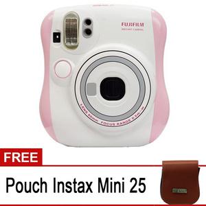 Fujifilm Instax Mini 25 25S PINK Free Pouch Kulit 25s COKLAT PINK
