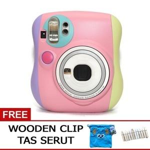 Fujifilm Instax Mini 25 25s Pink 3Warna _Free Tas Serut+ Clip