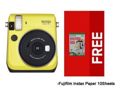 Fujifilm Instax Mini 70 Yellow Kamera Instax (Instax + Paper10)