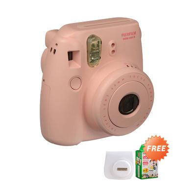 Fujifilm Instax Mini 8 Kamera Instax - Pink + Free Paper20 + Case