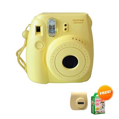 Fujifilm Instax Mini 8 Kamera Instax - Yellow + Free Paper20 + Case