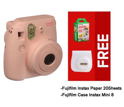 Fujifilm Instax Mini 8 - Pink Kamera + Paper20 + Case