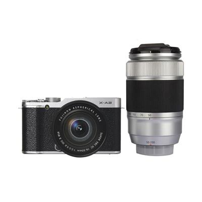 Fujifilm X-A2 Double Kit Silver Kamera Mirrorless [16-50 mm + 50-230 mm]