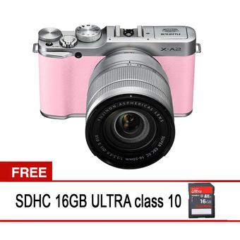 Fujifilm X-A2 XA2 Kit 16 50mm F.35 Pink_Free Memory SDHC 16 GB  