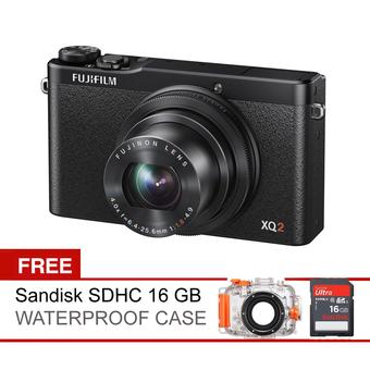 Fujifilm X-Q2 XQ2 - Hitam + Gratis Waterproof Case+Memory SDHC 16 GB  