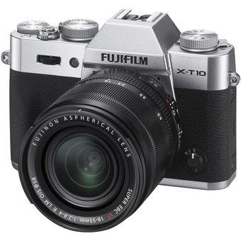 Fujifilm X-T10 Mirrorless Digital Camera with 18-55mm Lens (Black/Silver)  