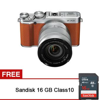 Fujifilm XA2 kit 16-50mm - 16.3 - Cokelat + Gratis Sandisk 16 GB  