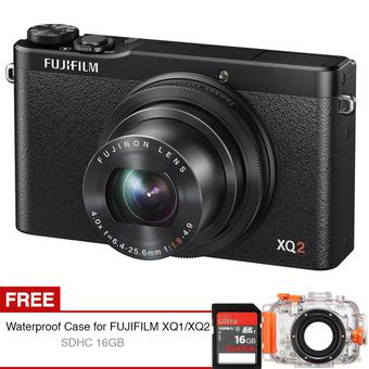 Fujifilm XQ2 - 12MP - 4x Zoom - Hitam + Gratis Waterproof Case + SDHC 16GB  