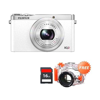 Fujifilm XQ2 White Kamera Pocket + Memory Card Sandisk Ultra SDHC 16 GB