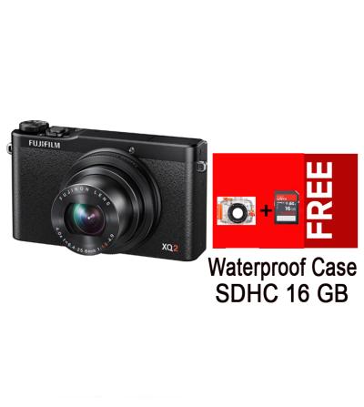 Fujifilm XQ2 X-Q2 - Hitam + Gratis Waterproof Case + O Ring Kit +SDHC 16GB XQ2